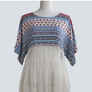 Grace and lace hanky fawn top